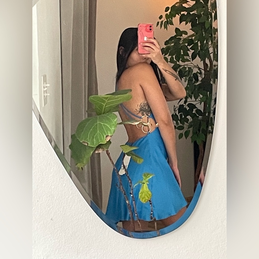 Open back mini dress